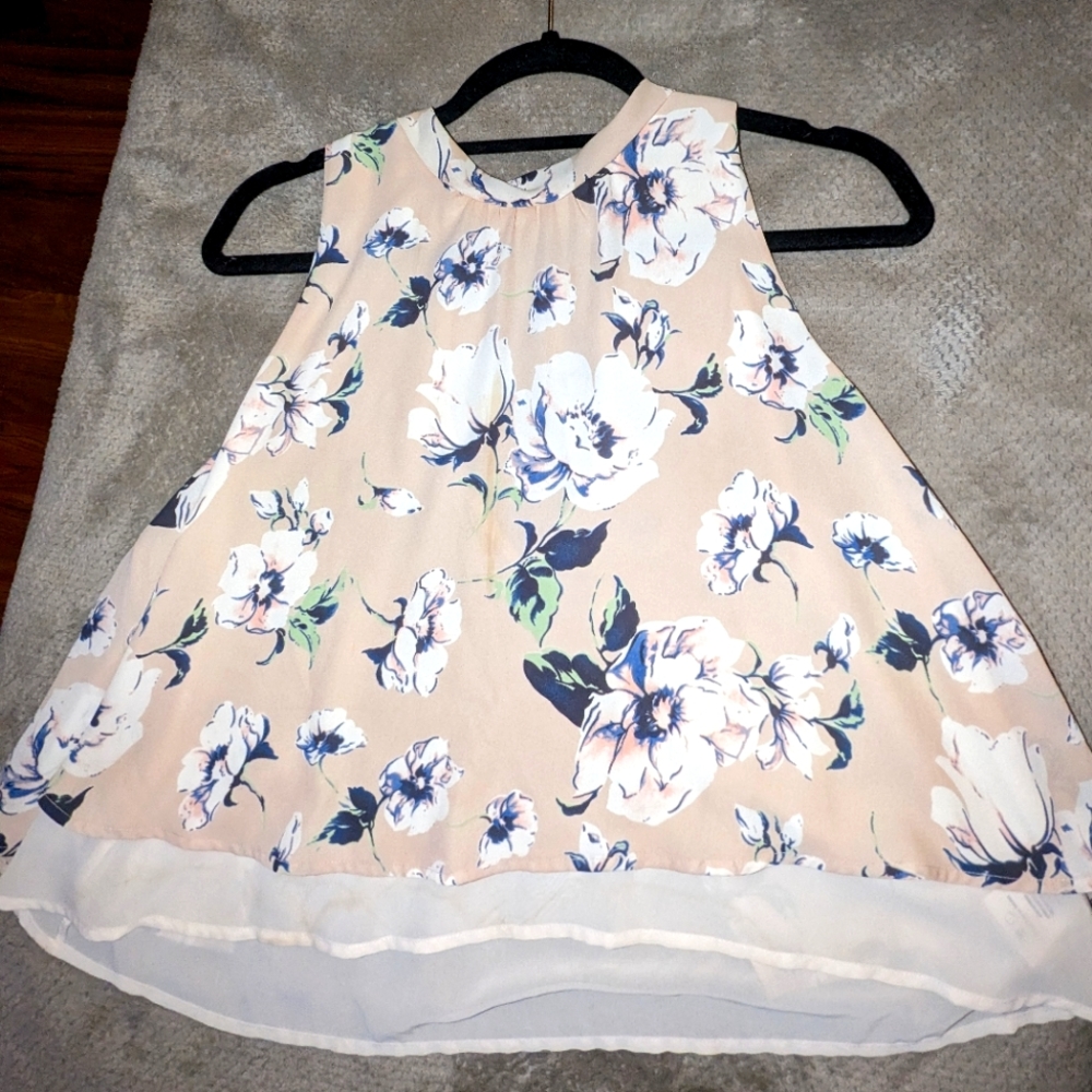 Women's floral layered tank top